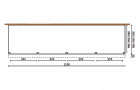 Aanbouwveranda Sublime plat dak - 1300 x 400 cm
