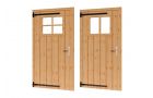 Douglas opgeklampte deur enkel (LD) met RAAM 930x1950 + kozijn 1064x2021mm