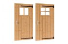Douglas opgeklampte deur XL enkel (RD) met RAAM 1200x2129mm + kozijn 1334x2200mm