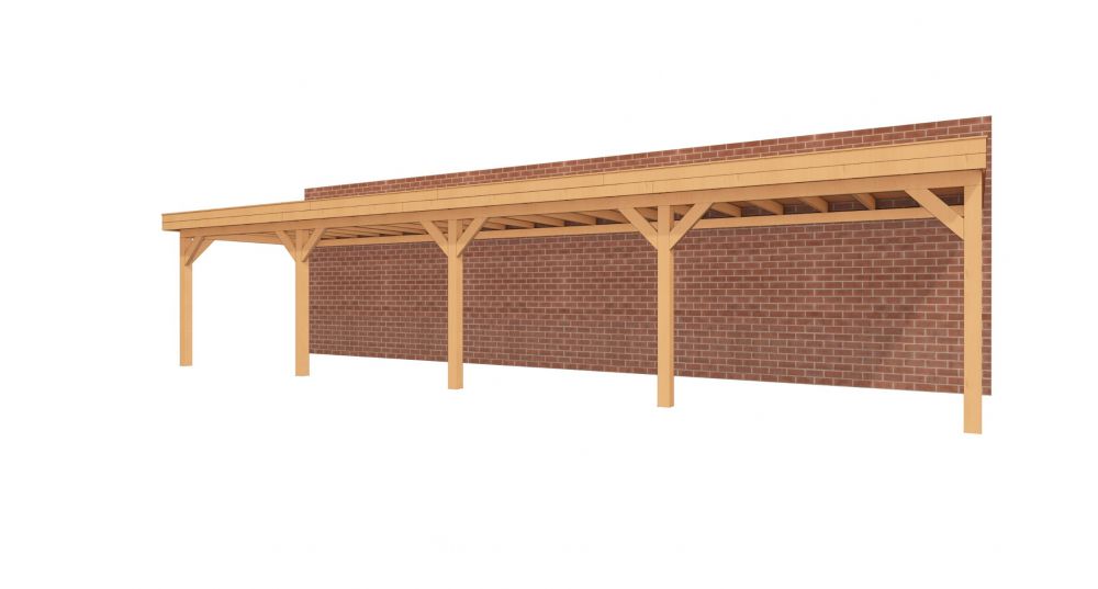 Aanbouwveranda Sublime plat dak - 1200 x 300 cm