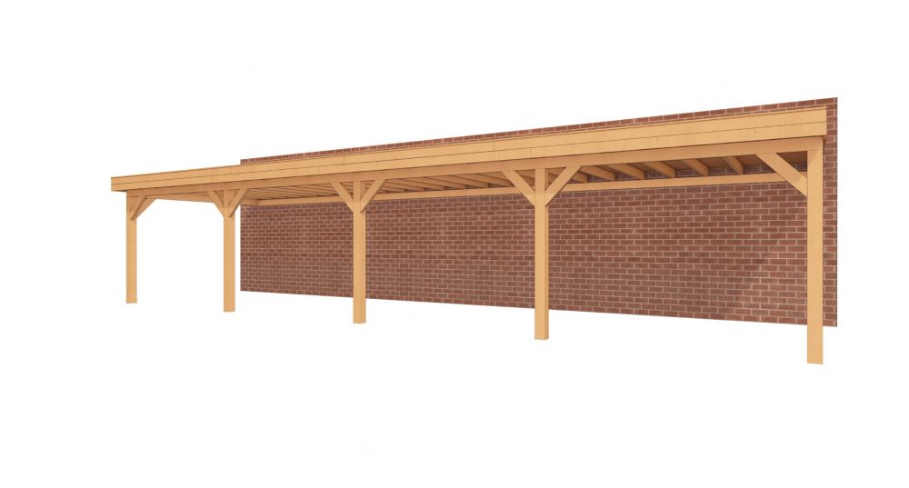 Aanbouwveranda Sublime plat dak - 1250 x 350 cm