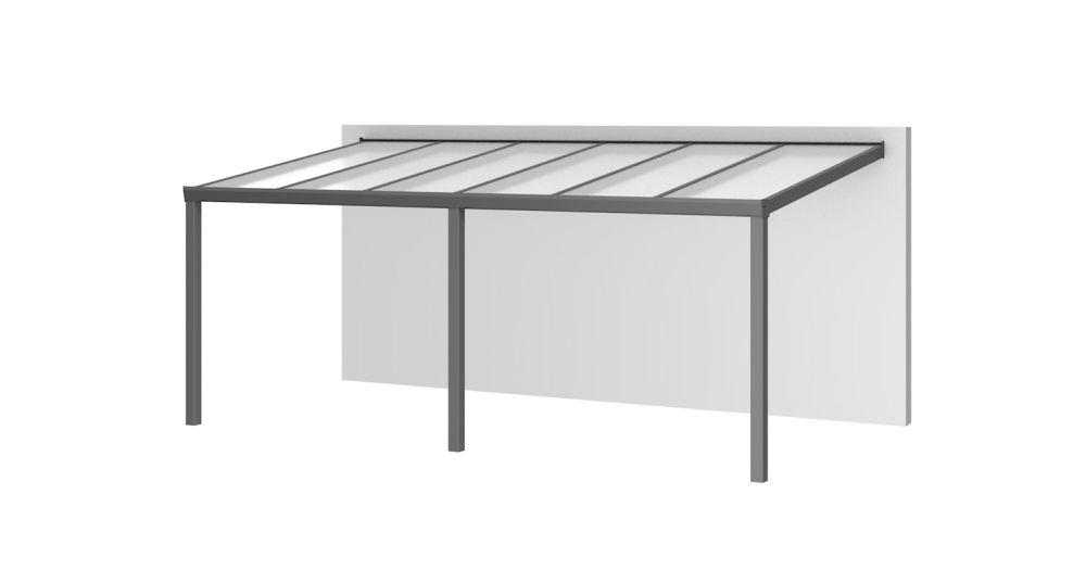 Aluminium aanbouwveranda Velvetline 600 x 350 cm - Polycarbonaat dak
