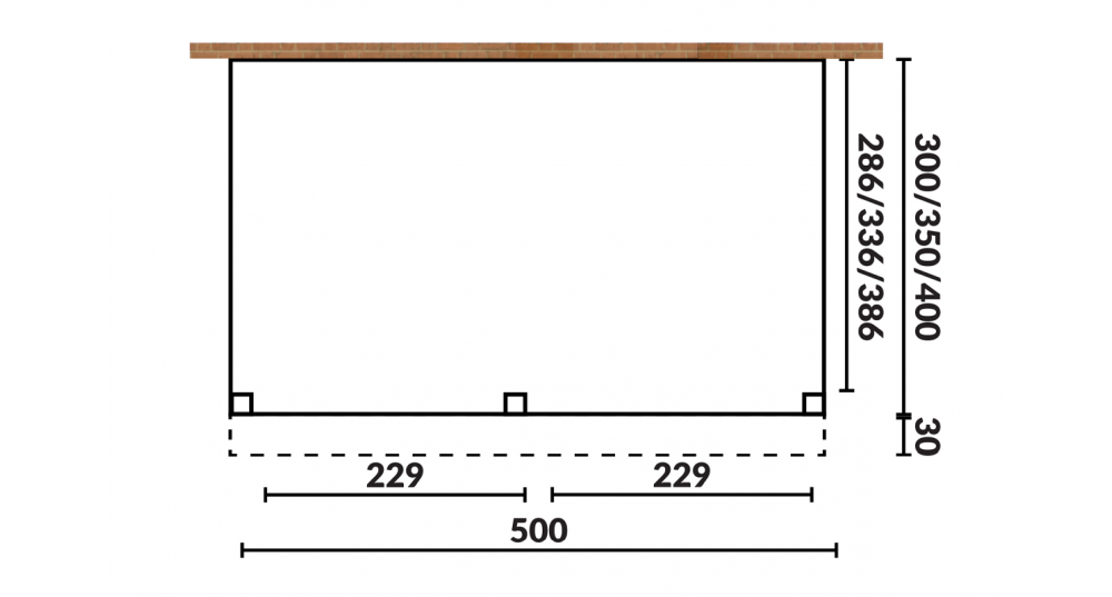 Aanbouwveranda Sublime plat dak - 500 x 300 cm