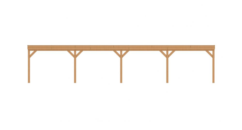 Aanbouwveranda plat front 1200