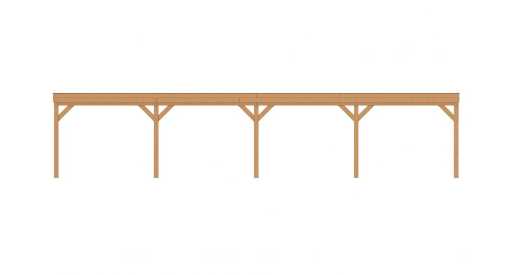 Aanbouwveranda plat front 1250