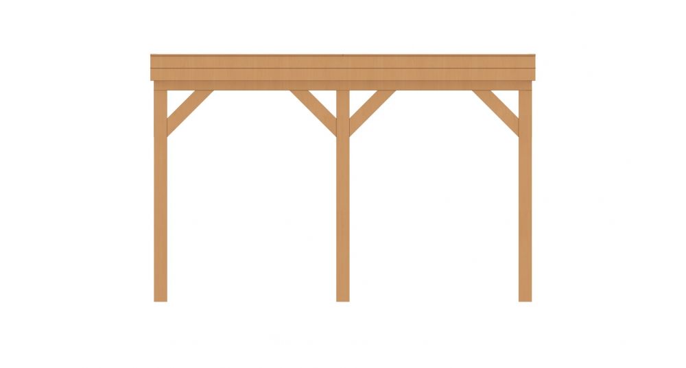 Aanbouwveranda plat front 400