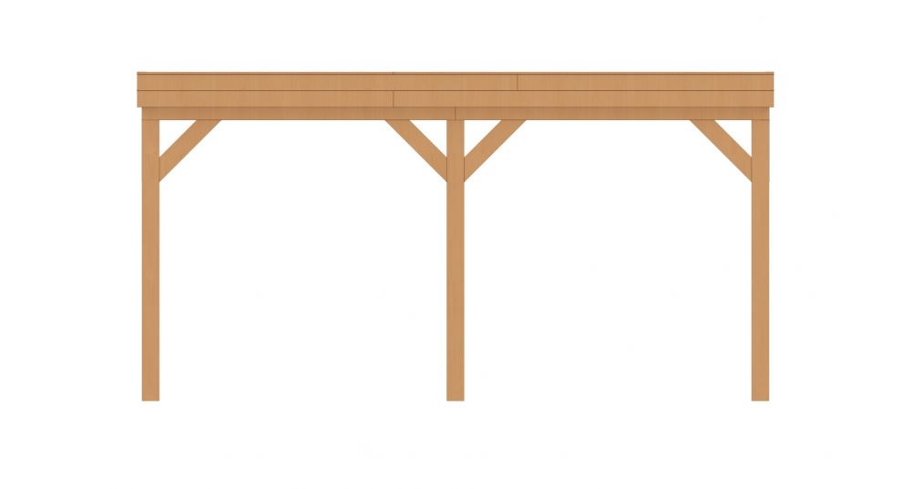 Aanbouwveranda plat front 500