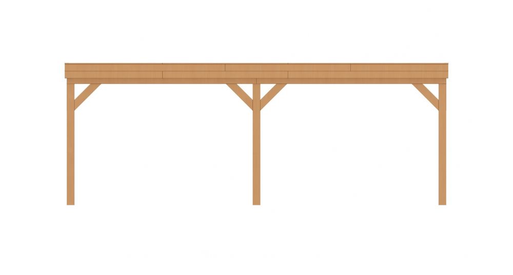 Aanbouwveranda plat front 750