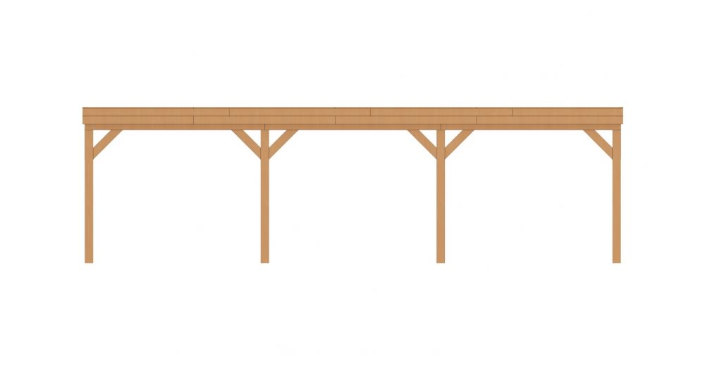 Aanbouwveranda plat front 900